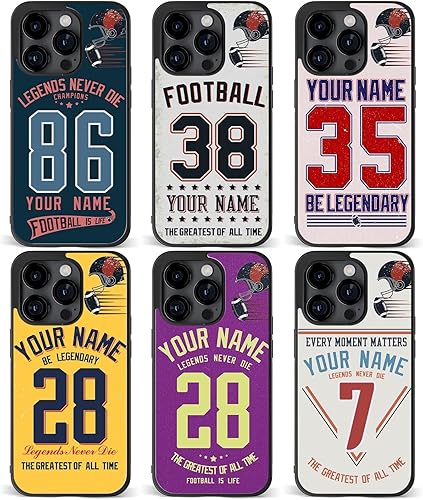 Miniatura 10 de Fundas de teléfono personalizadas con nombre del número Be Legendary Design iPhone 11 12 13 14 Pro Max Plus Mini X Xs Xr Samsung A02 A10 A13 A42 A51