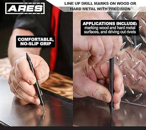 Vista 29 de ARES 10016 - Set de uñas combinado de doble cabezal - Cuenta con 1/32 pulgadas (#1) y 1/16 pulgadas (#2) Diseño de doble cabezal - Mecanizado