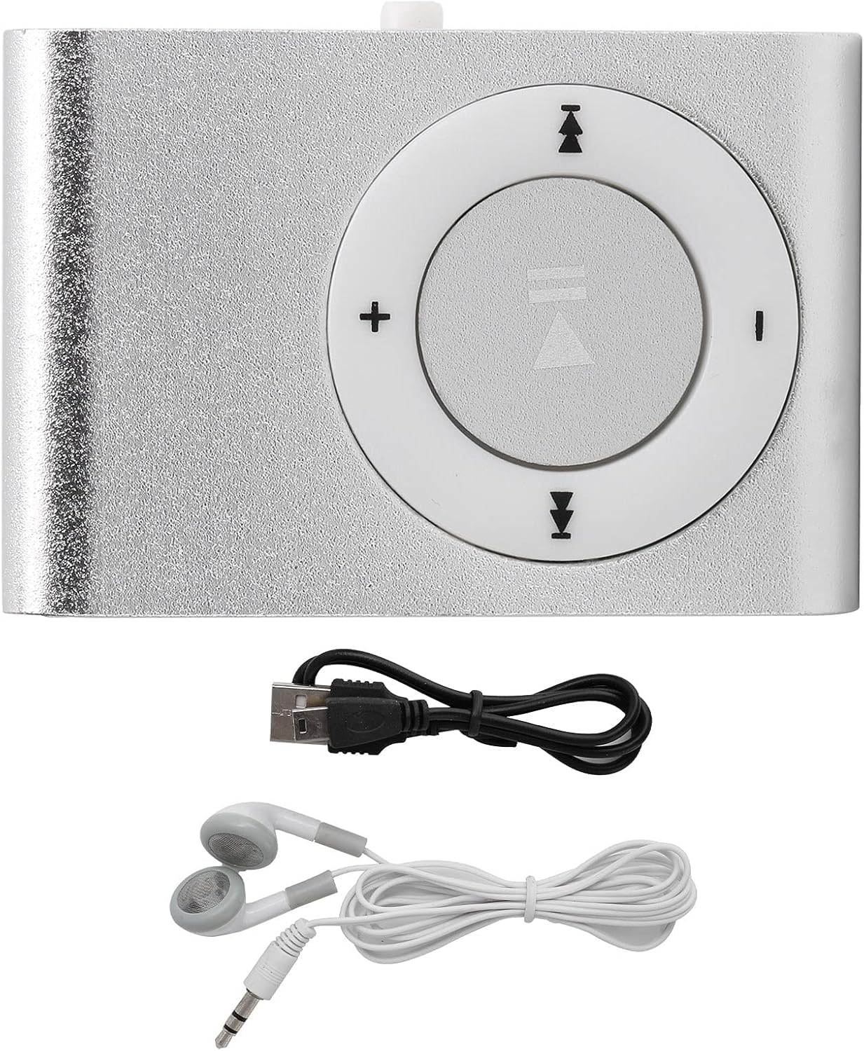 Mxzzand MP3 Player with Bluetooth Portable Music Player Mini MP3 Back Clip Player Durable with Memory Card and Cable(Silver) - Image 8