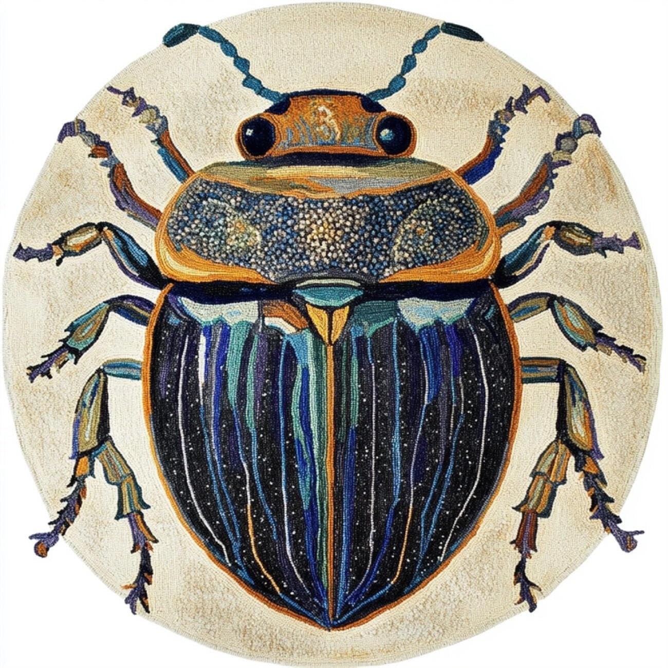 Kitquiver Latch Hook Rug Kits Cartoon Insects 60x60cm