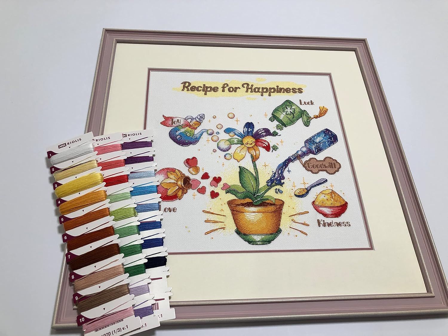 RIOLIS - Recipe for Happiness 1920, Cross Stitch Kits 11¾"x11¾, Cross Stitch Kits for Beginners & Advanced, Crossstitching Kit Adult, Embroidery Counted Stitching Kit