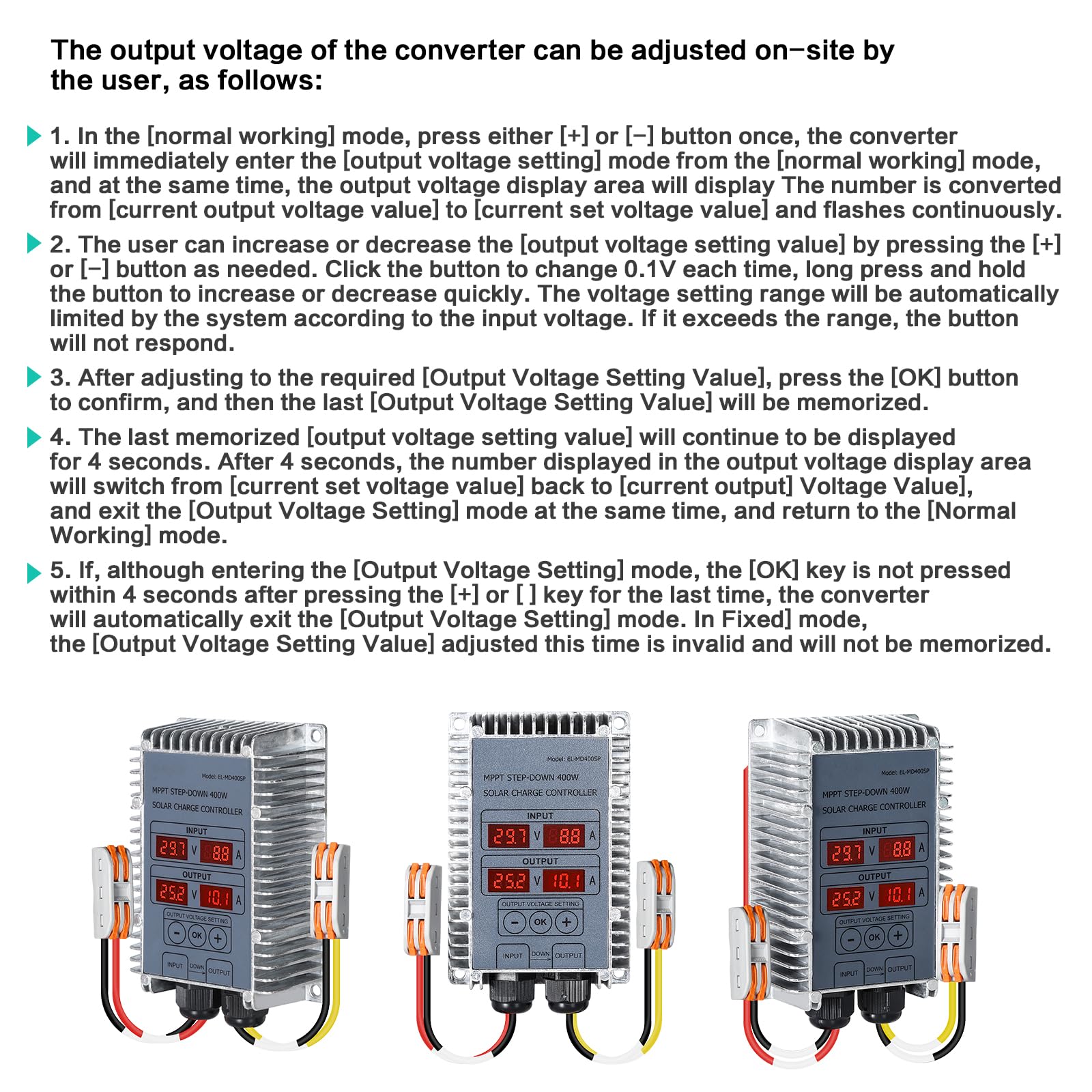 Jadeshay MPPT regulator ładowania 24 V, 400 W, regulator ładowania paneli słonecznych, 24-85 V, akumulatory kwasowe, litowe