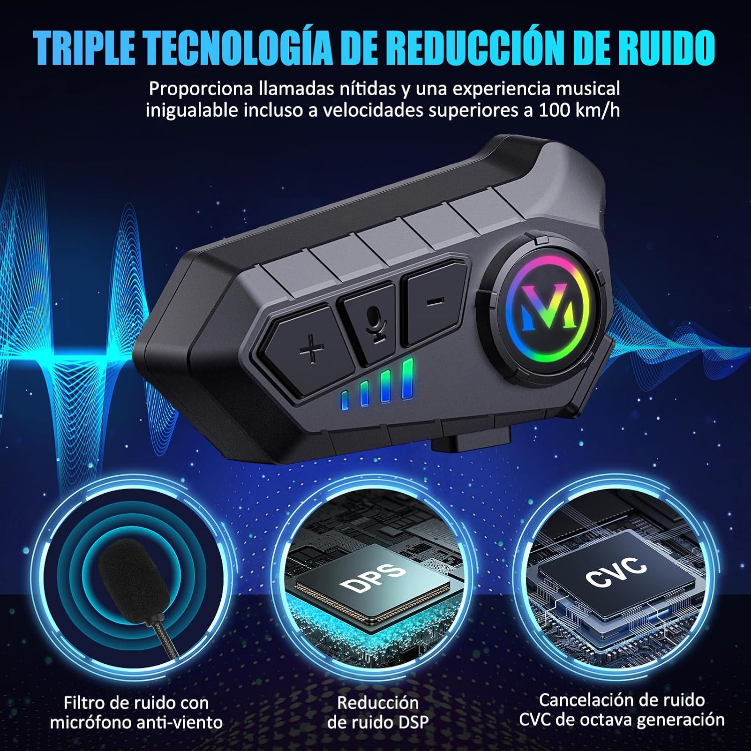 FEYA Auriculares Casco Moto Autonomía de Batería Súper Larga Manos Libres Moto HiFi Estéreo Ruido Inteligente de Ruido IPX6 Auto-Respuesta/Control de Música/Asistente de Voz Sin Intercomunicación-Y60 4