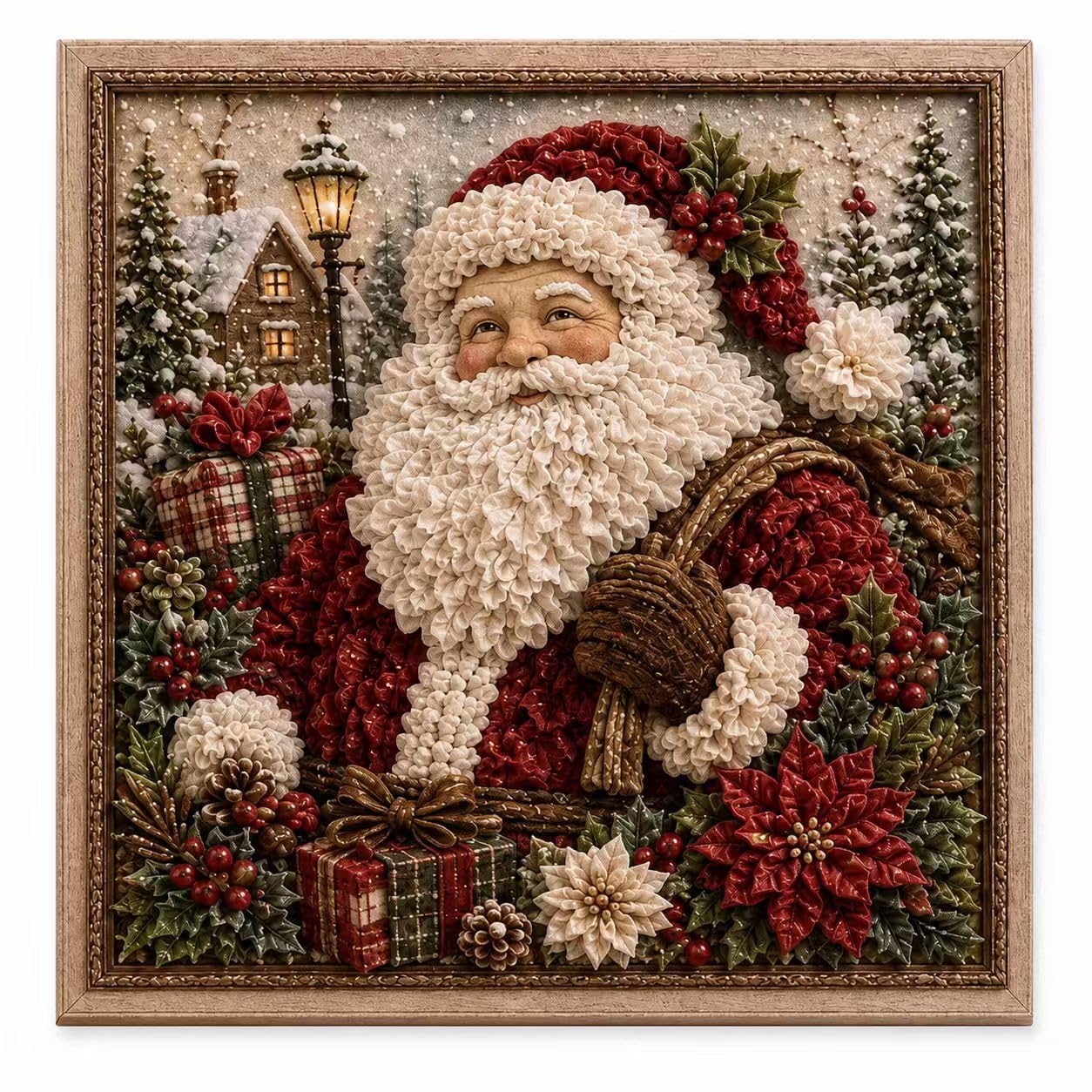 DIY Christmas Fabric Poke Art Kits for Adults 7.87in (Style - Z)