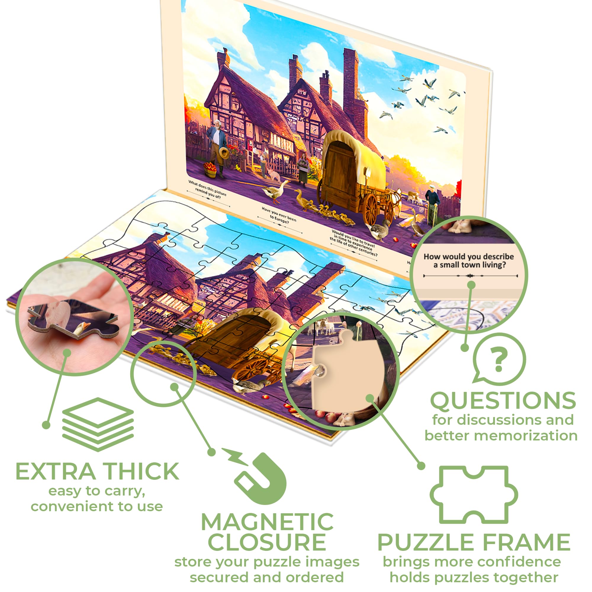 QUOKKA 13 Piece Magnetic Puzzles for Adults, 3 Set Dementia Puzzles for Elderly, Large Piece Activities Products for Seniors - Image 3