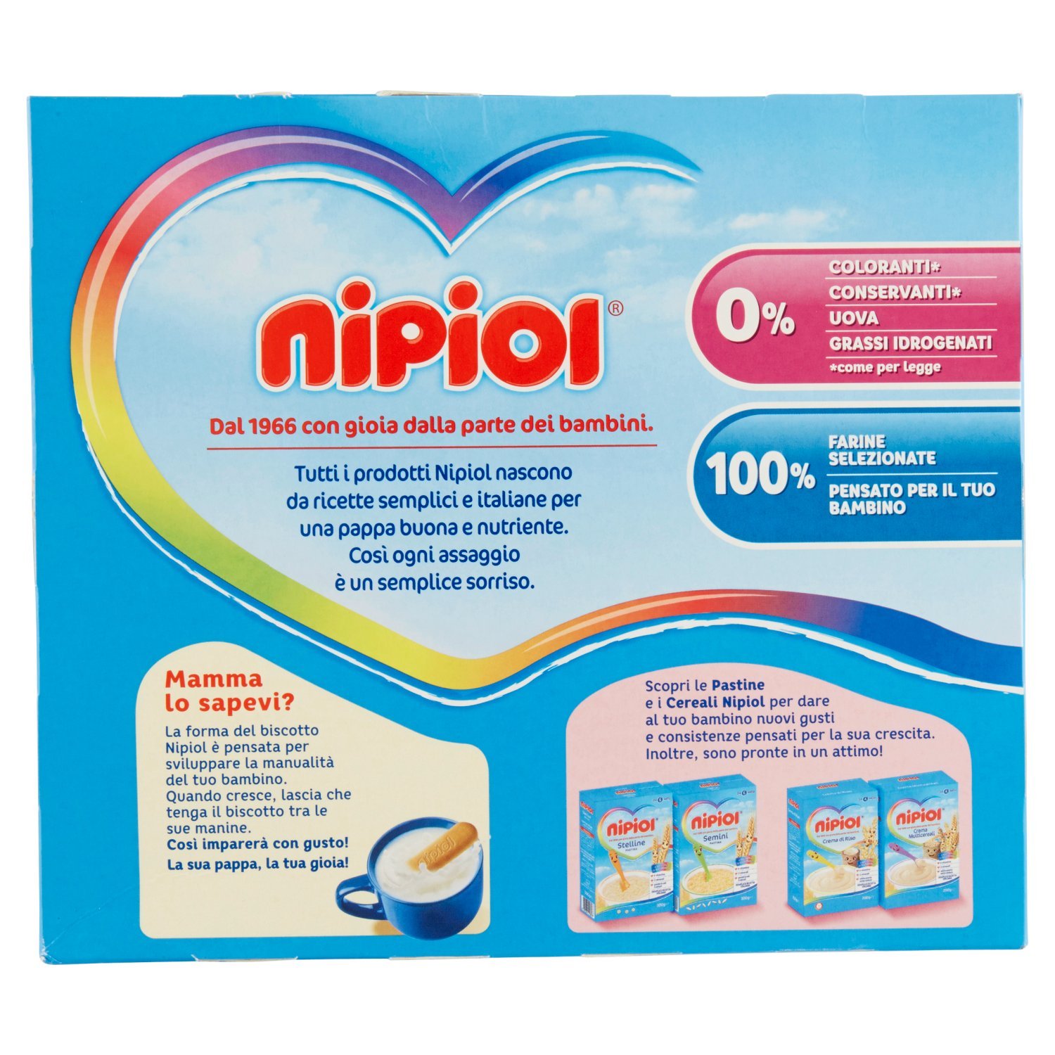 Nipiol - Biscottini 6 Cereali, 2 Minerali, 4 Vitamine - 4 pezzi da 360 g [1440 g]