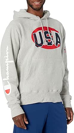 Champion Men's Hoodie, Reverse Weave Fleece Comfortable Pullover Sweatshirt for Men, C Logo
