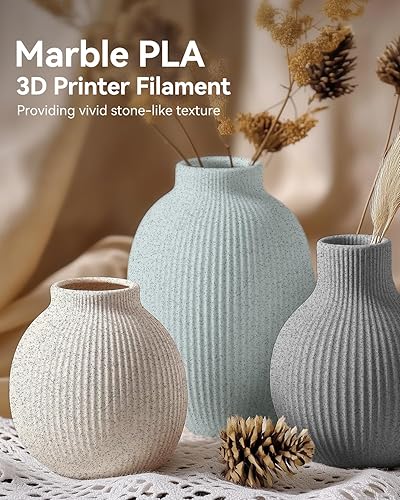 Vista 101 de SUNLU - Filamento PLA de seda de 1.75 mm, filamento brillante para impresora 3D, precisión dimensional +/- 0.02 mm, 1 kg, 330 metros, plata sedosa