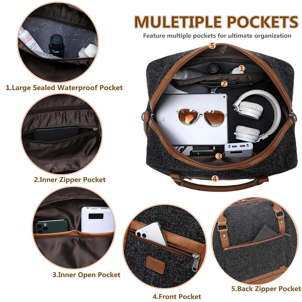 Amazon.com | Wogarl 4PCS Weekender Bags for Women Large