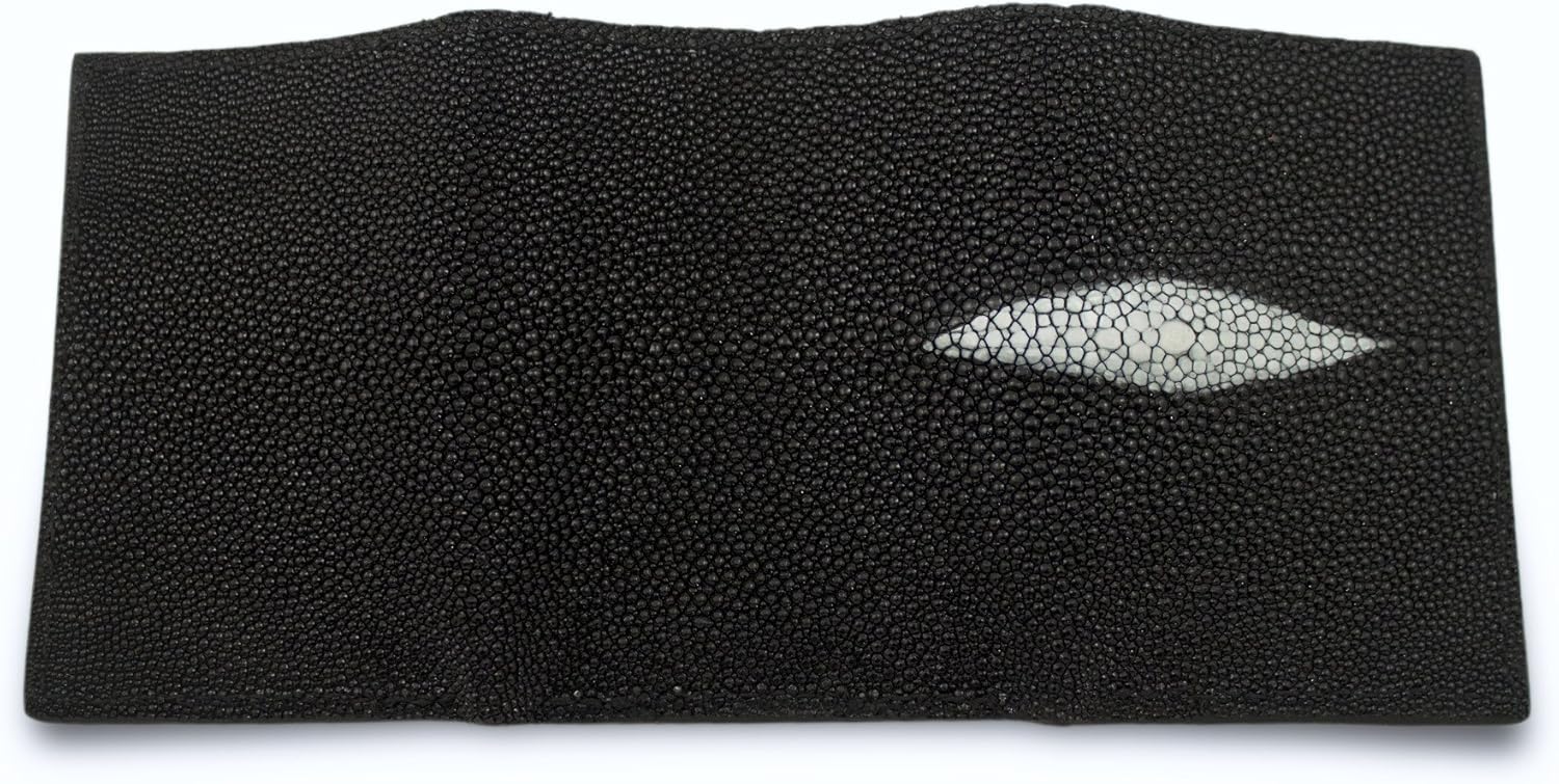 Miniatura 3 de Cartera de piel auténtica de Stingray con 9 tarjetas hecha a mano