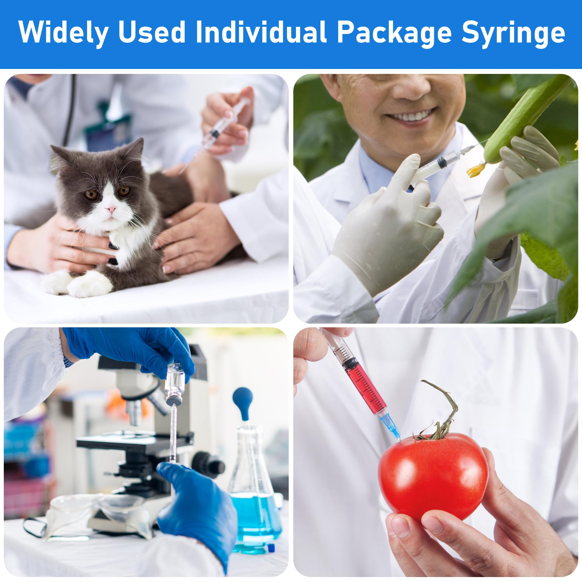 3ml 25 Gauge 1 inch Syringe 3cc Luer Lock Disposable Syringes with Needle for Scientific Labs,Individually Wrapped — Amazon image 6