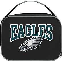 FOCO NFL Unisex-Adult Officially Licensed Wordmark Team Color Big Logo Football Zip Closure 7L Lunch Bag - Philadelphia Eagles