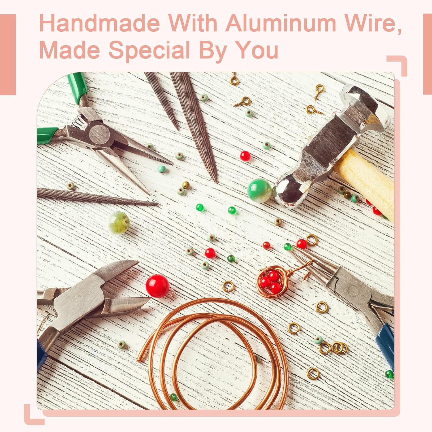 Aluminium Wire Flat 18 Gauge, 16.40 ft 3 mm Wide for Flowers Bonsai Carving DIY Framing Modelling Envelope Metal Gem, Brown