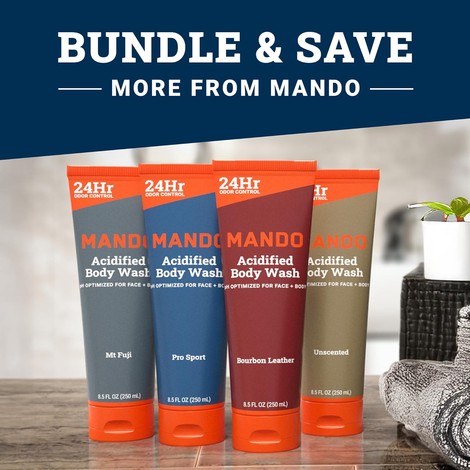 Mando Odor Shield Body Wash - 24 Hour Control - Removes Odor Better than Soap - SLS Free, Paraben Free, Skin Safe - 8.5 Ounce (Pack of 2) (Unscented) - Image 8