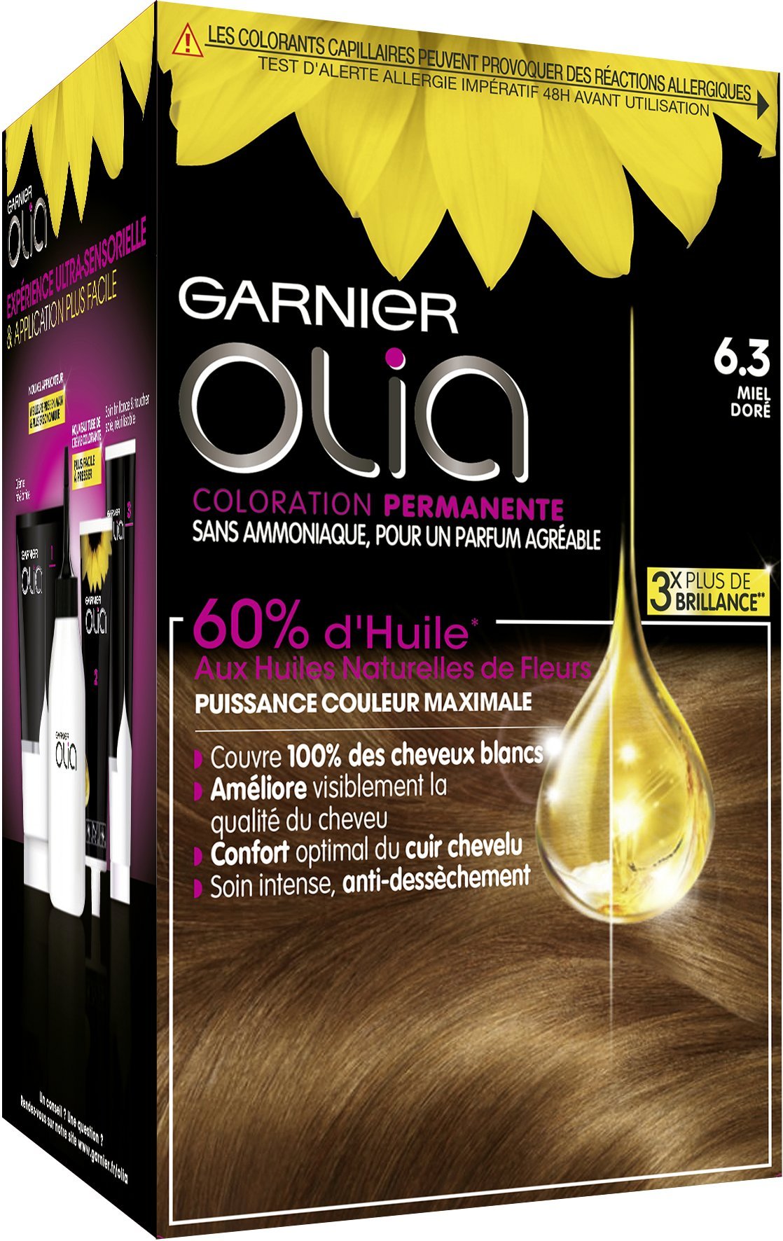 Garnier-Olia Permanent Colour, Oil Based, Ammonia Free, Chestnut