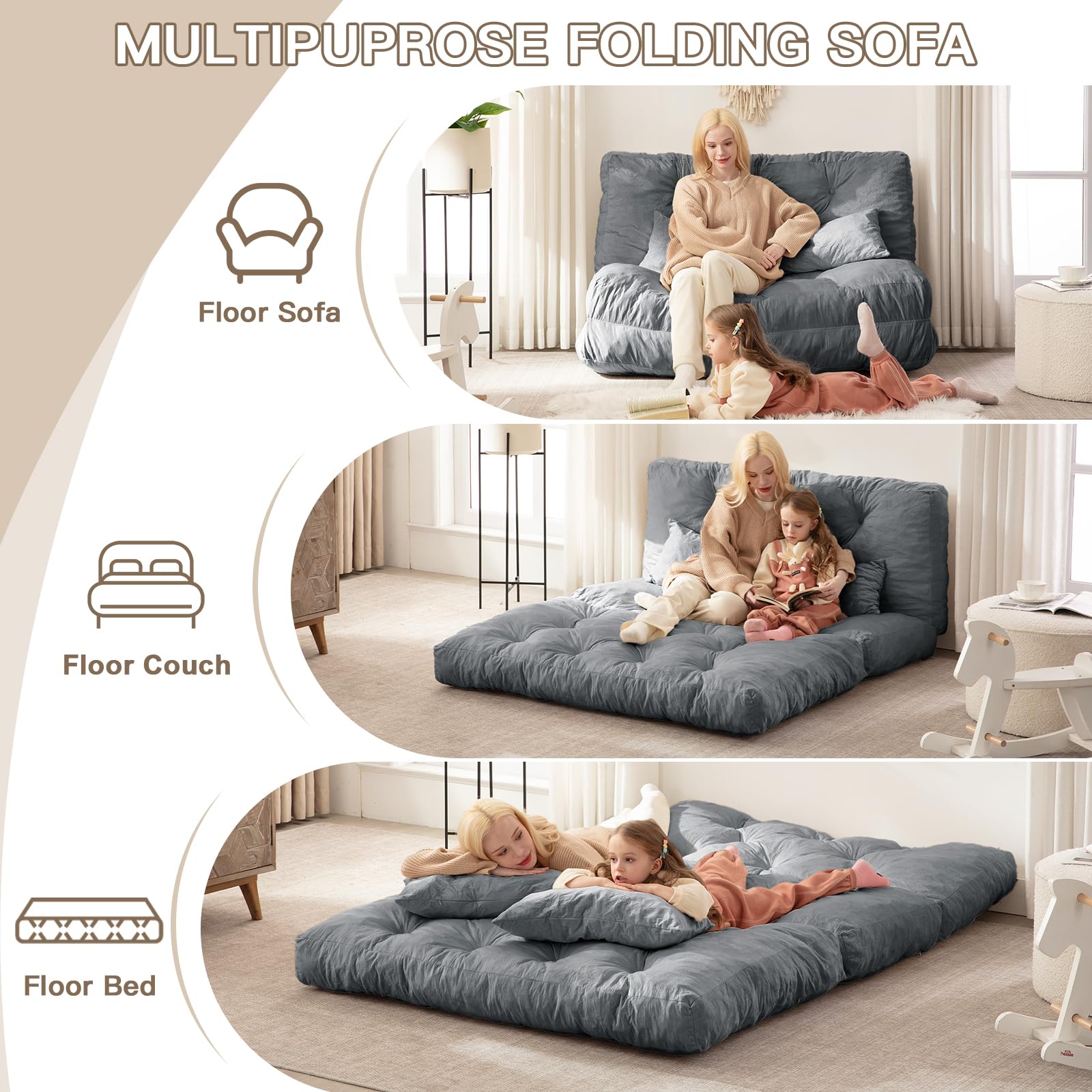 Amazon.com: Folding Sofa Bed, Convertible Sleeper Chair with