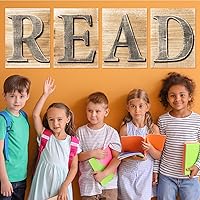 Vista 6 de Pósteres de lectura, juego de letreros de lectura, decoración industrial de madera para biblioteca, decoración de esquina de lectura, suministros