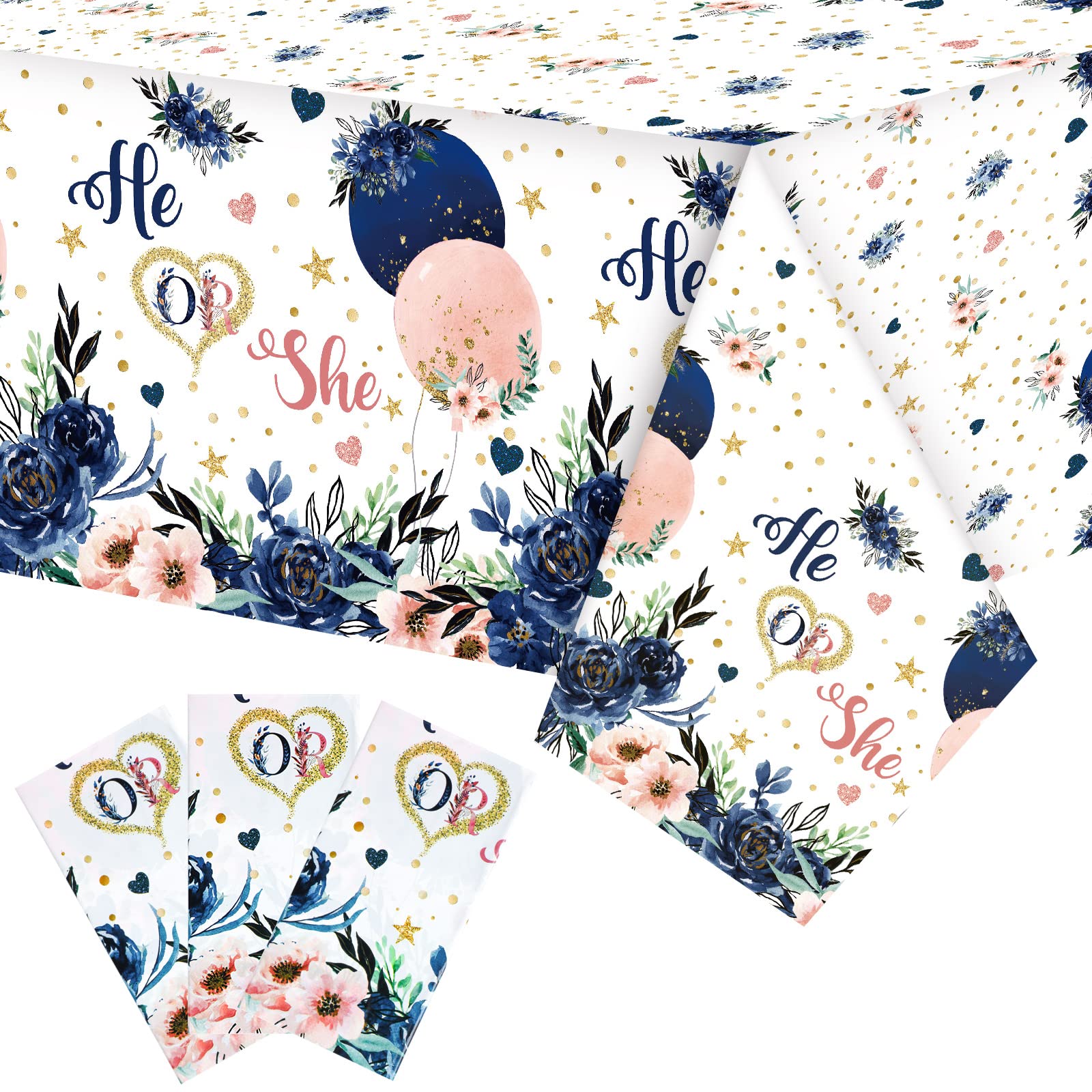 Nappe plastique pour révélation du sexe de bébé garçon fille rose bleu