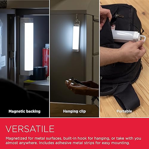 Miniatura 5 de UltraPro Luz LED ámbar con sensor de movimiento, paquete de 2, funciona con pilas, inalámbrica, luz nocturna, brillo para dormitorio, pasillos,