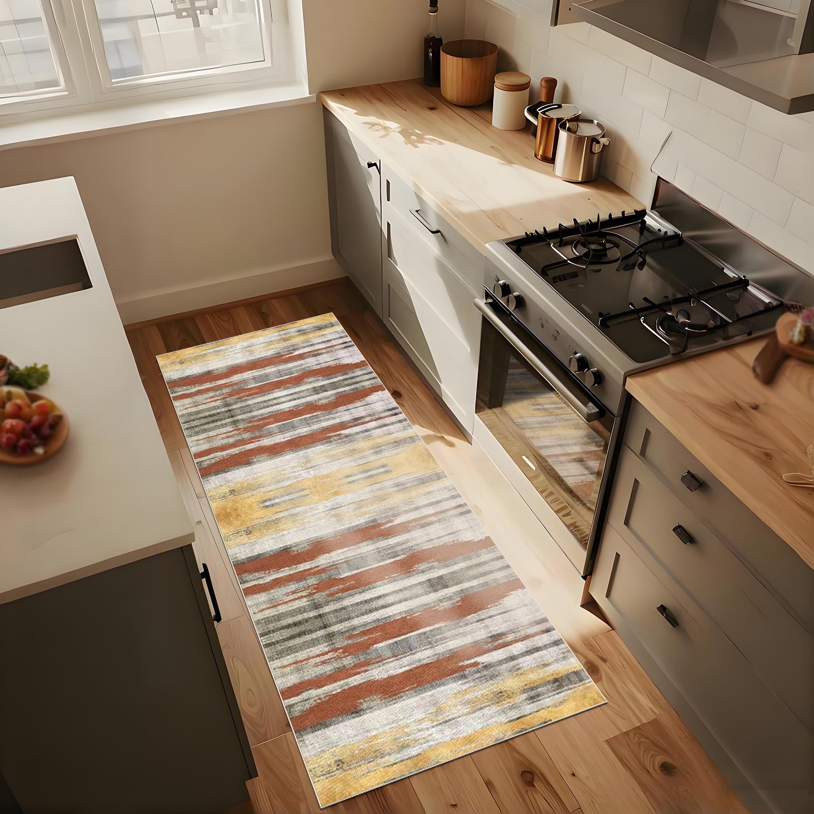 Alfombra de pasillo larga y antideslizante, ideal para pasillos y cocinas de 80 x 240 cm