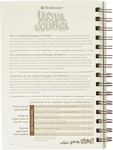 Miniatura 3 de Strathmore Diario de acuarela visual de la serie 460-55 400 prensa en frío de 140 libras 55 x 8 pulgadas 22 hojas blanco