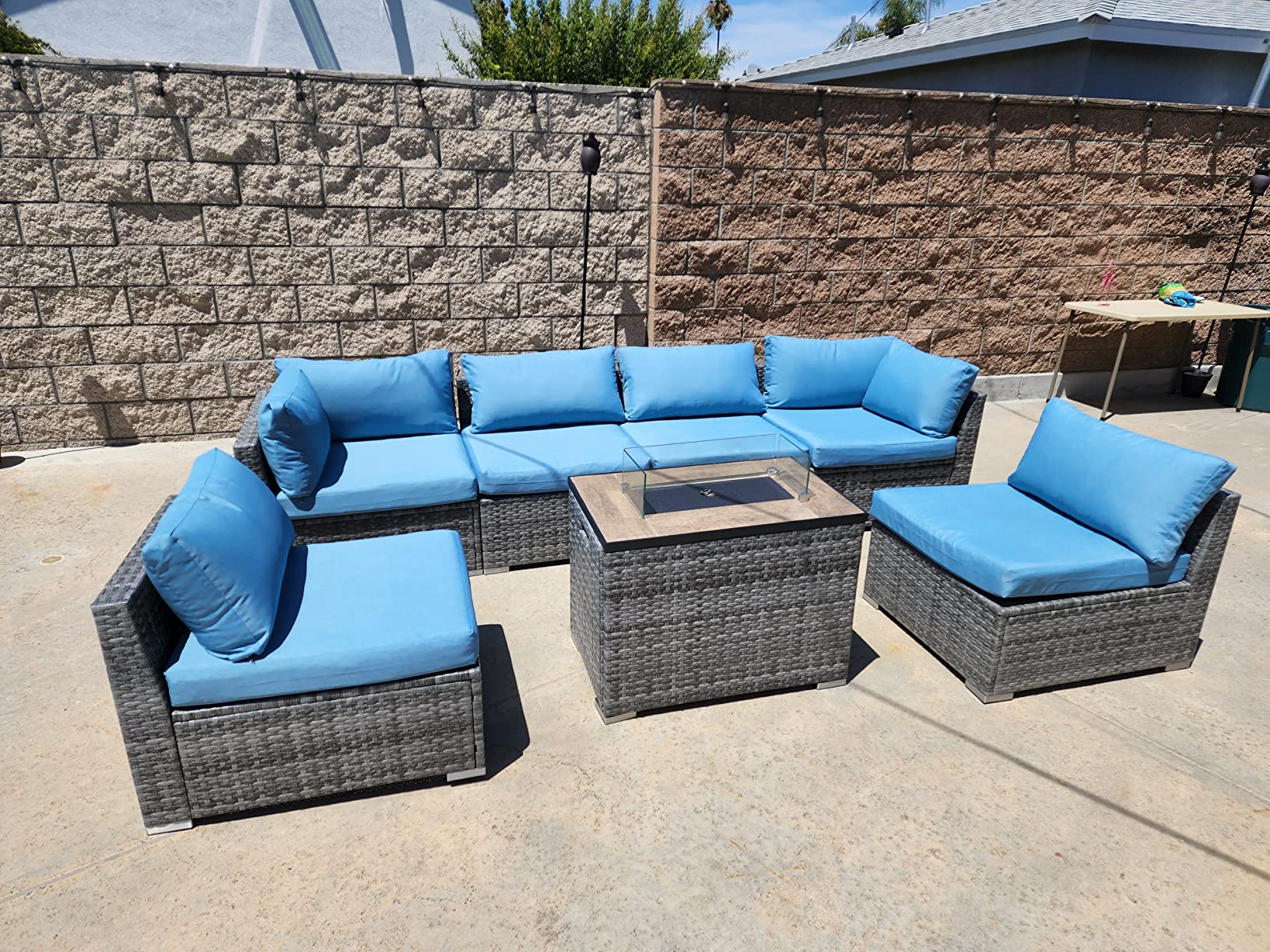 61/mo Finance MODENZI Outdoor Sectional Patio Furniture Set with