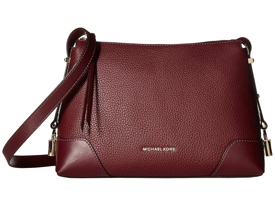 

MICHAEL Michael Kors Crosby Medium Messenger (Oxblood) Cross Body Handbags