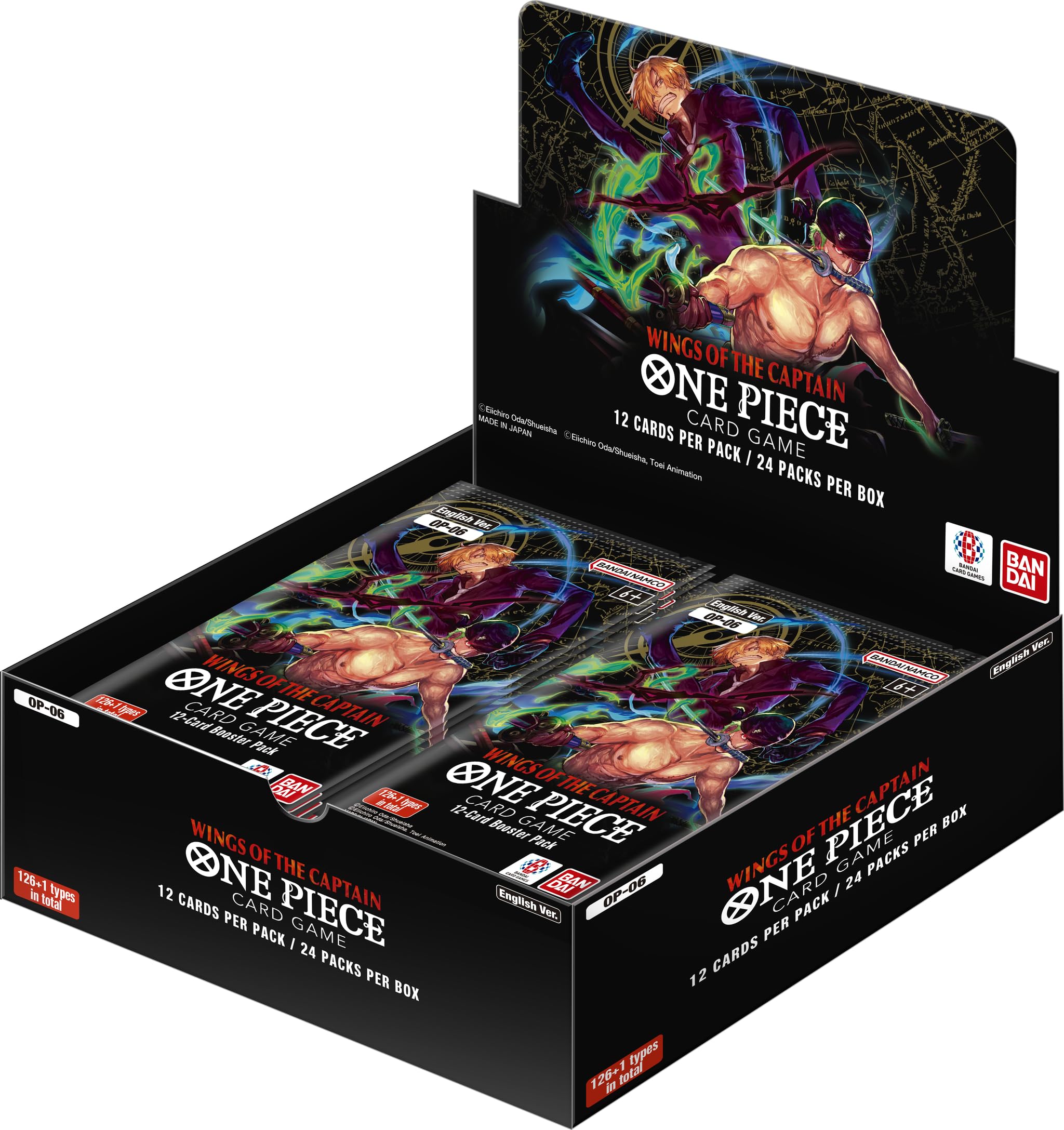 One Piece Trading Card Game - Wings of The Captain (OP06) - Display (24 Booster Packs) - ENGLISCH - Originalverpackt mit LMS Trading Grußkarte