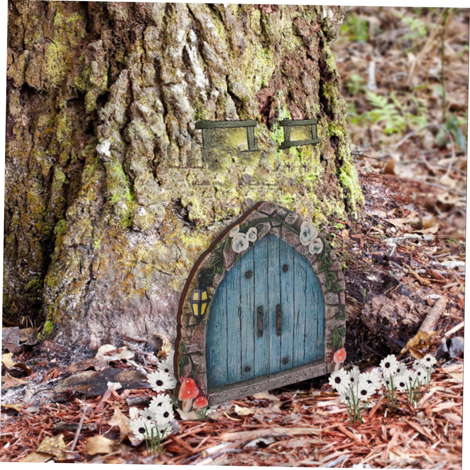 YARNOW 3kawałki Drewniane Drzwi Elfickie Do Ogrodu Miniaturowych Drzwi Do Dekoracji Diy Elfów Miniaturowego Krajobrazu i Ogrodu