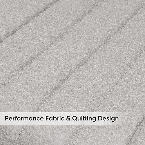 Miniatura 5 de Nalupatio Modern Dining Chairs Set of 4, Comfy Dining Room Chairs with Thick Cushions, Upholstered Fabric Kitchen Side Chairs with Metal Legs, Grey