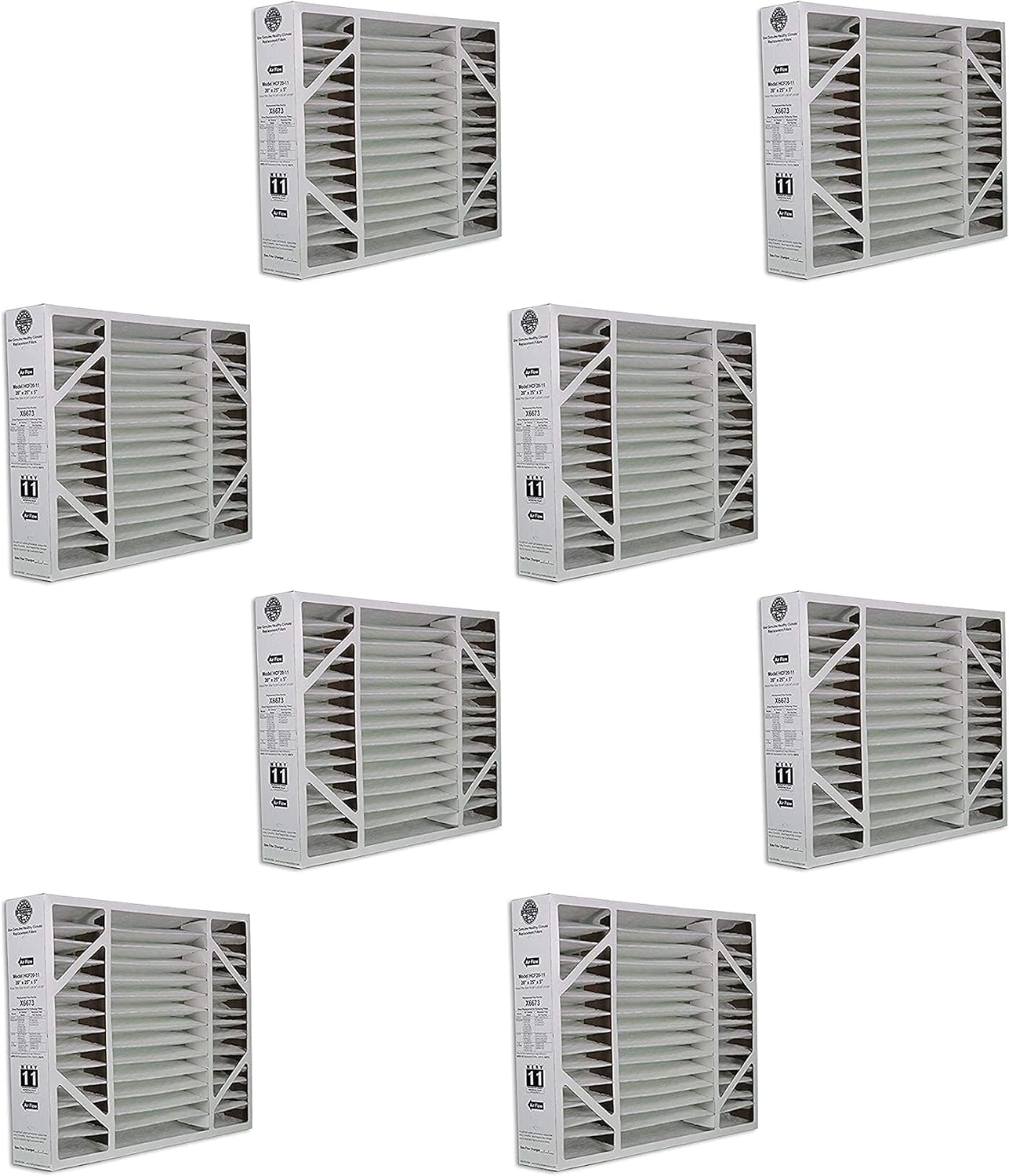 Lennox Healthy Climate 20x25x5 x6673 MERV 11 Box Filter - Replacement Furnace Filters - 
