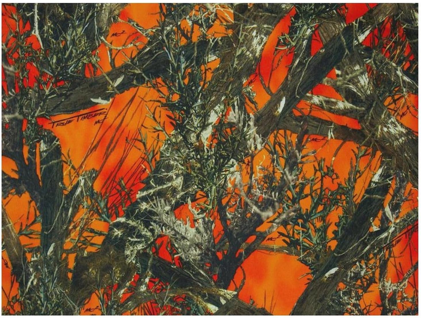 Orange Camouflage Pet Feeding Mat Dog Cat Food Placemats for Water Bowl Non Slip