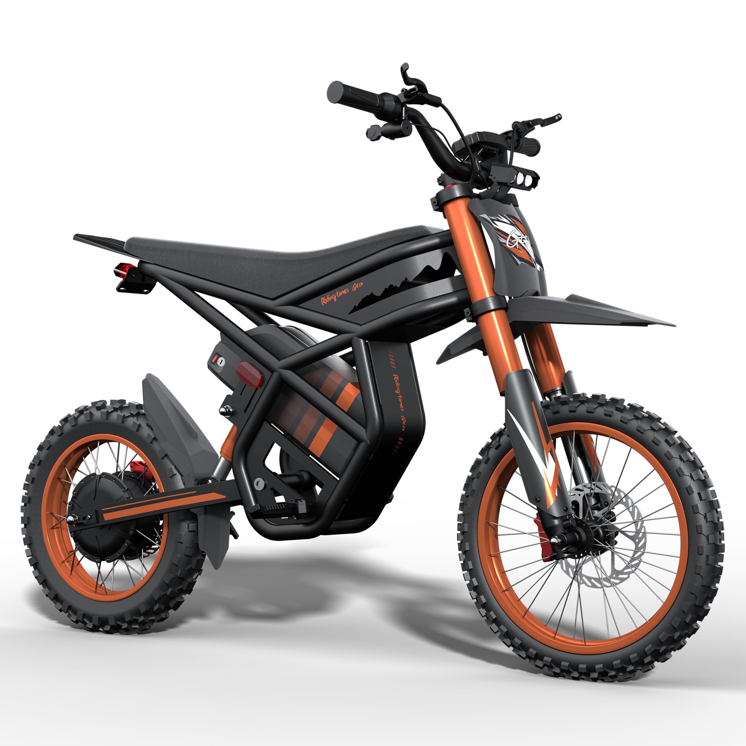 GT73 /GT73 Pro/ GT73 Mini Electric Dirt Bike for Adults/Teens - 3000W/ 2500W Motor - 50/37 MPH High-Speed, 25"/14'' Fat Tires & Dual Removable Battery, All-Terrain Off-Road eBike for Snow, Sand