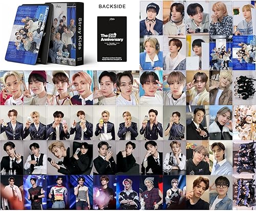 Miniatura 5 de Paquete de 4220 tarjetas fotográficas Stray-Kids Lomo, tarjetas de felicitación para colección (rojo)