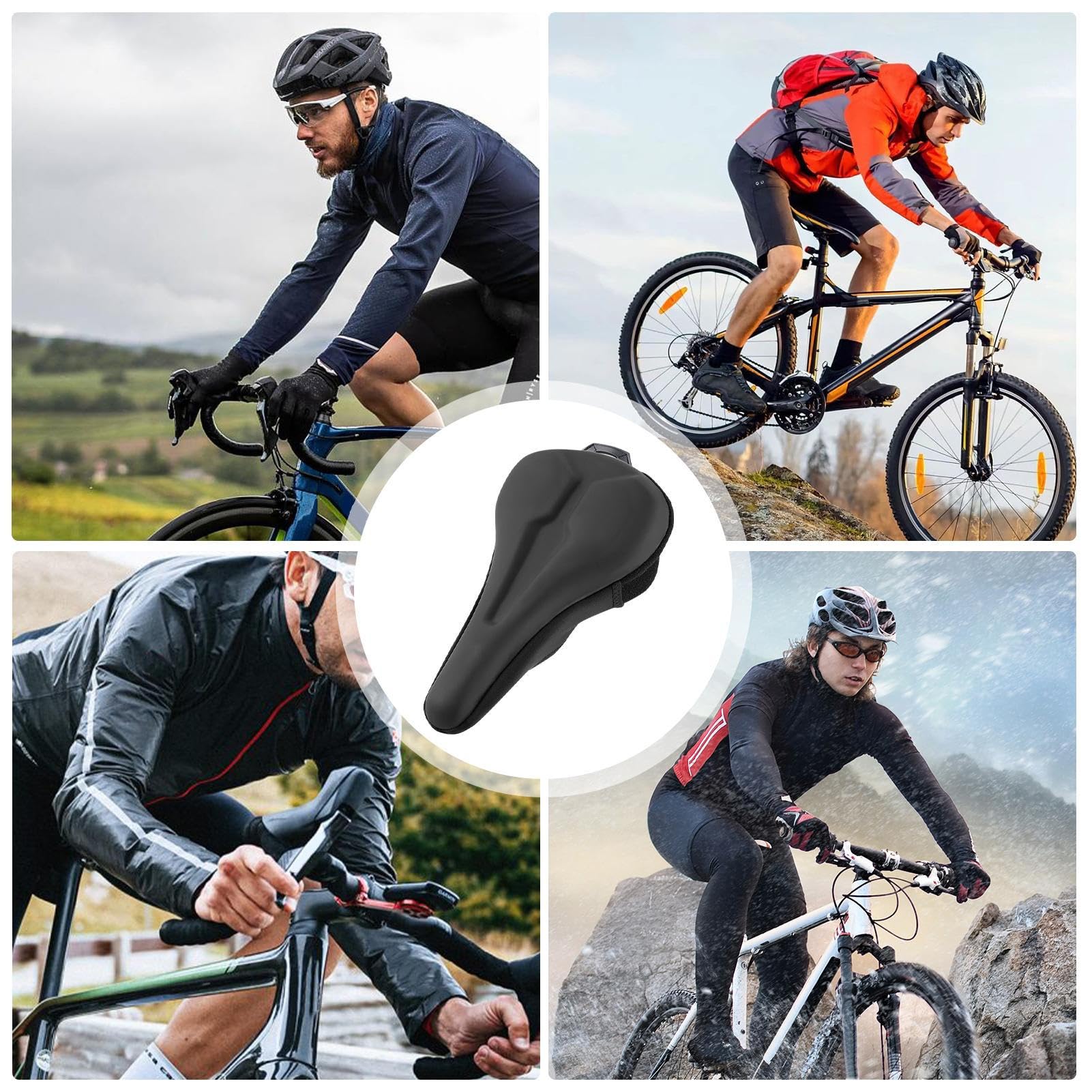 Housse de selle de vélo électrique en silicone imperméable et antidérapante