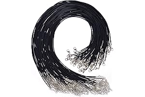 100 Pcs Black Waxed Necklace Cords