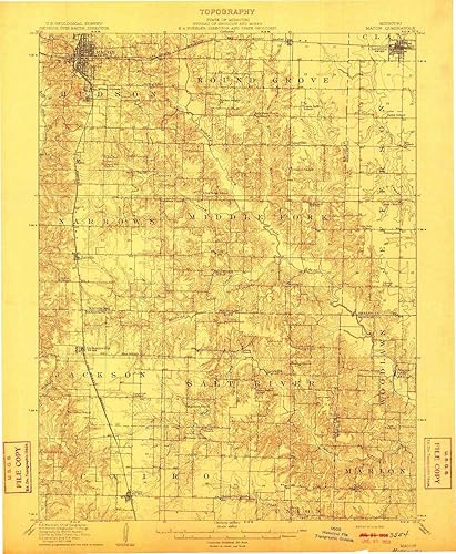 Macon MO topo map, 162500 Scale, 15 X 15 Minute, Historical, 1910, 19.8 x 16.3 in