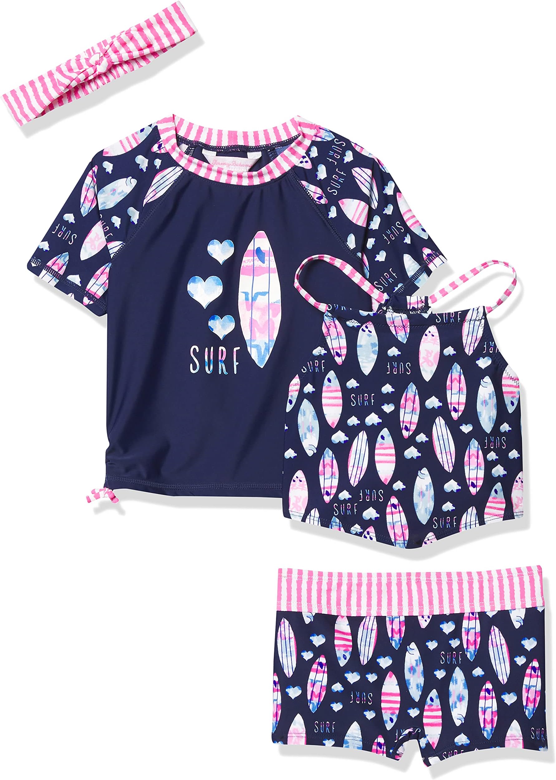 Girls' Rashguard and Bottom Swimsuit Set