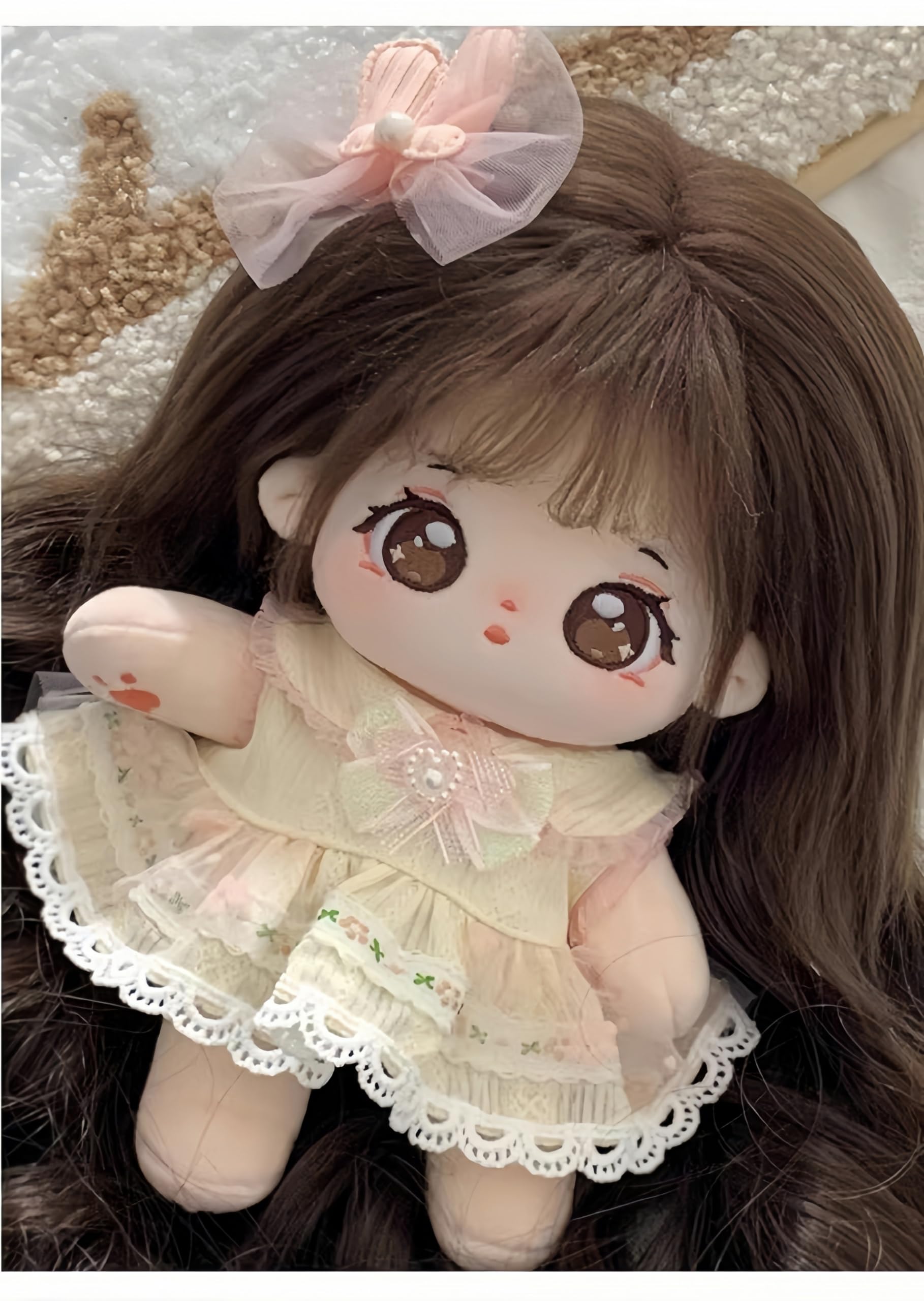 AMITD Muñeca de peluche de 20 cm. Muñecas de algodón de anime con esqueleto, regalo de cumpleaños (g)