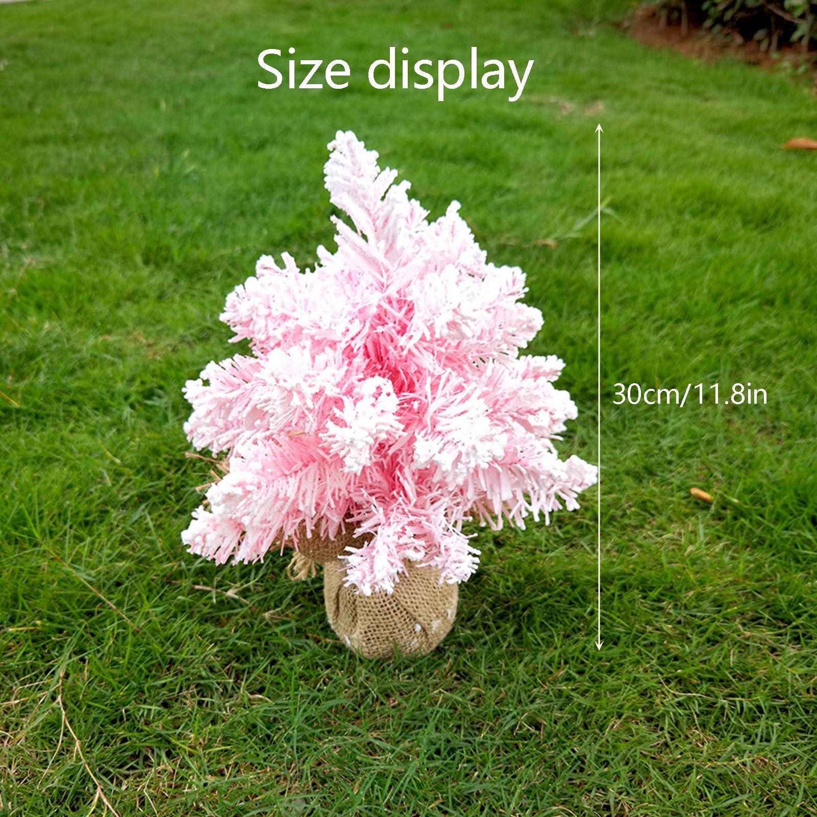 Albero di Natale artificiale con supporto rosa 180 cm in PVC