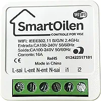 Mini Interruptor Inteligente Wi-Fi 16A – Compatível com Alexa e Google Home – SmartOilen