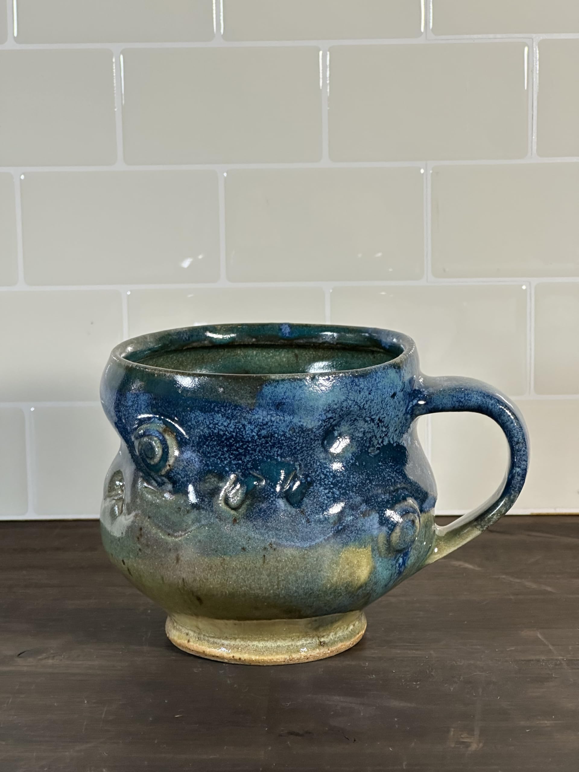 Mug, Large Coffee Cup, Tea Cup, Wheel Thrown Stoneware, 20 oz. 1393