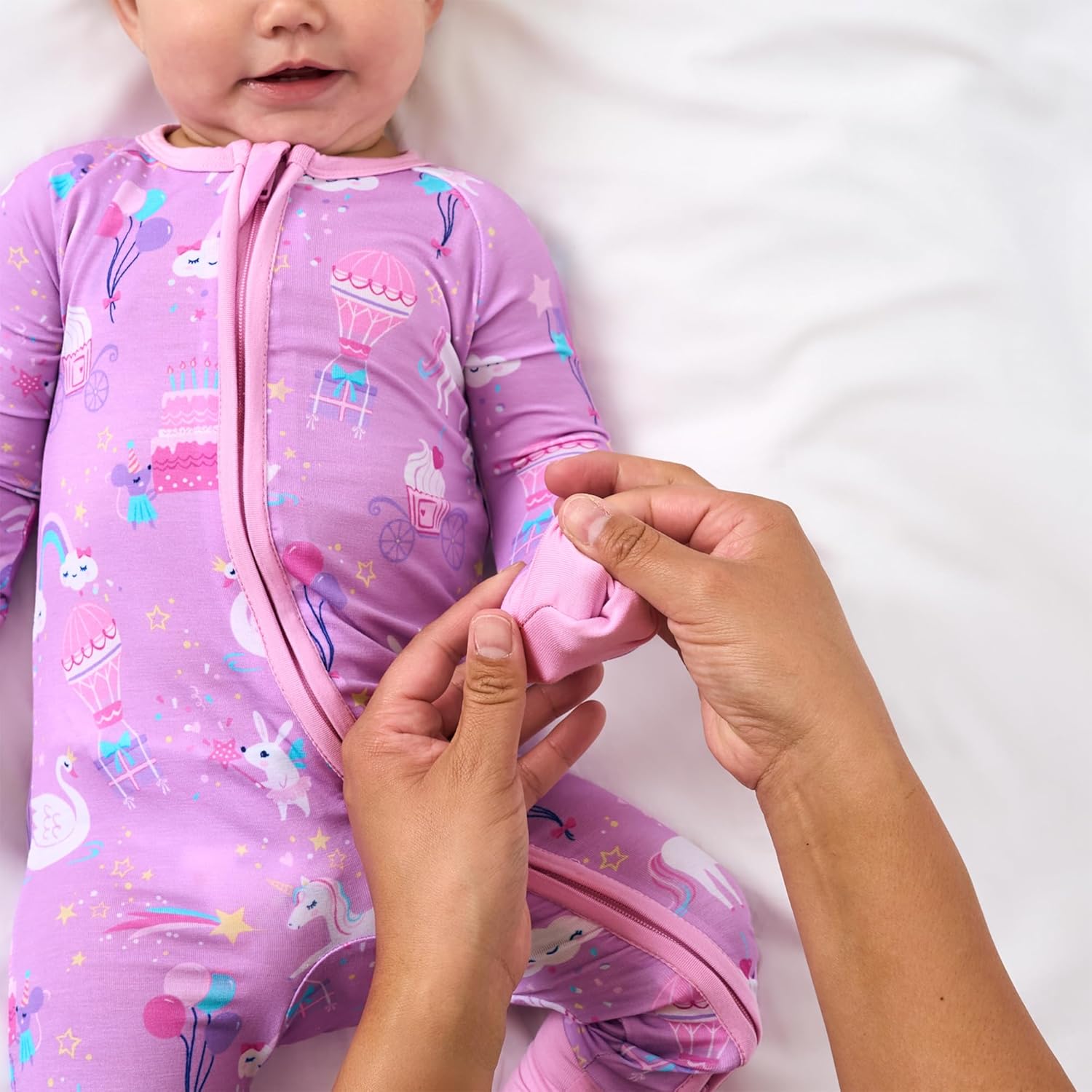 Little Sleepies Pajamas for Baby Boys & Girls, Viscose from Bamboo Baby Pajamas, Preemie & Newborn Sleepers, 2-Way Zipper PJs - Image 3