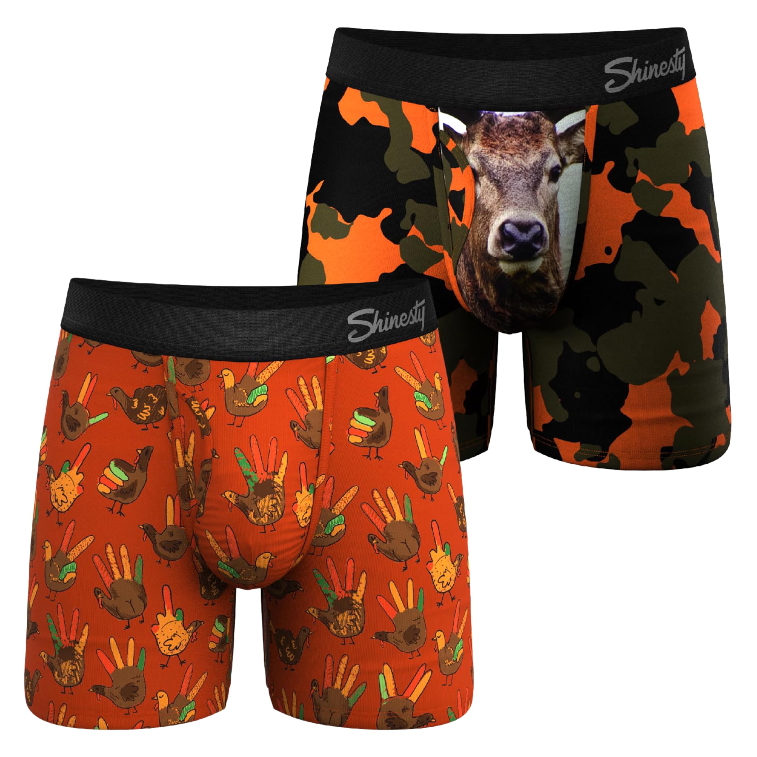 Shinesty Hängemattenstütze, Herren-Unterwäsche, Boxershorts mit Eingriff, 2 Stück