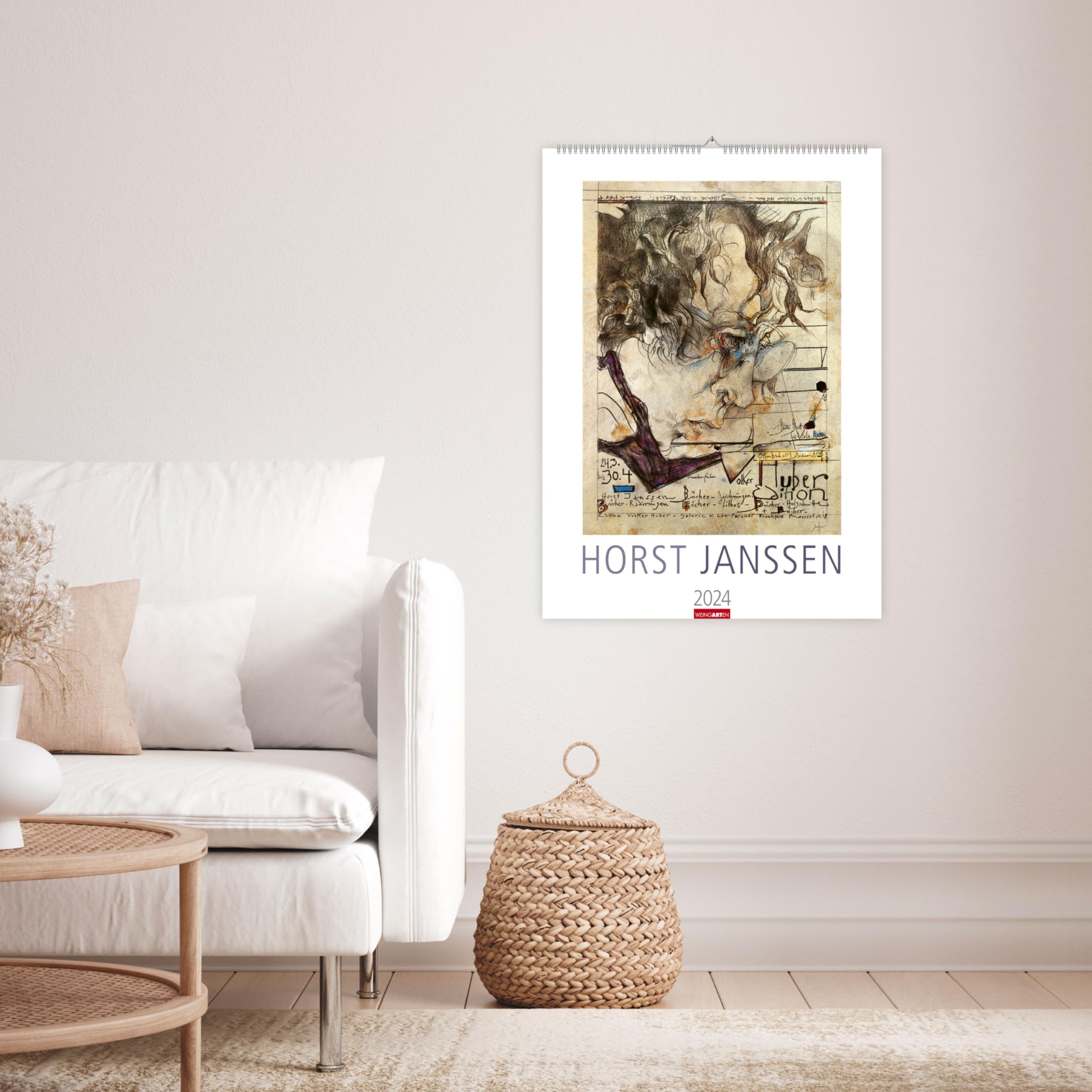 Horst Janssen Kalender 2024. Werke des deutschen Grafikers und Zeichners in einem großen Wand-Kalender. Hochwertiger Kunstkalender Großformat 49x68 cm - Image 2