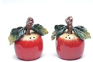 10230 Fine Ceramic Red Apple Salt and Pepper Shakers