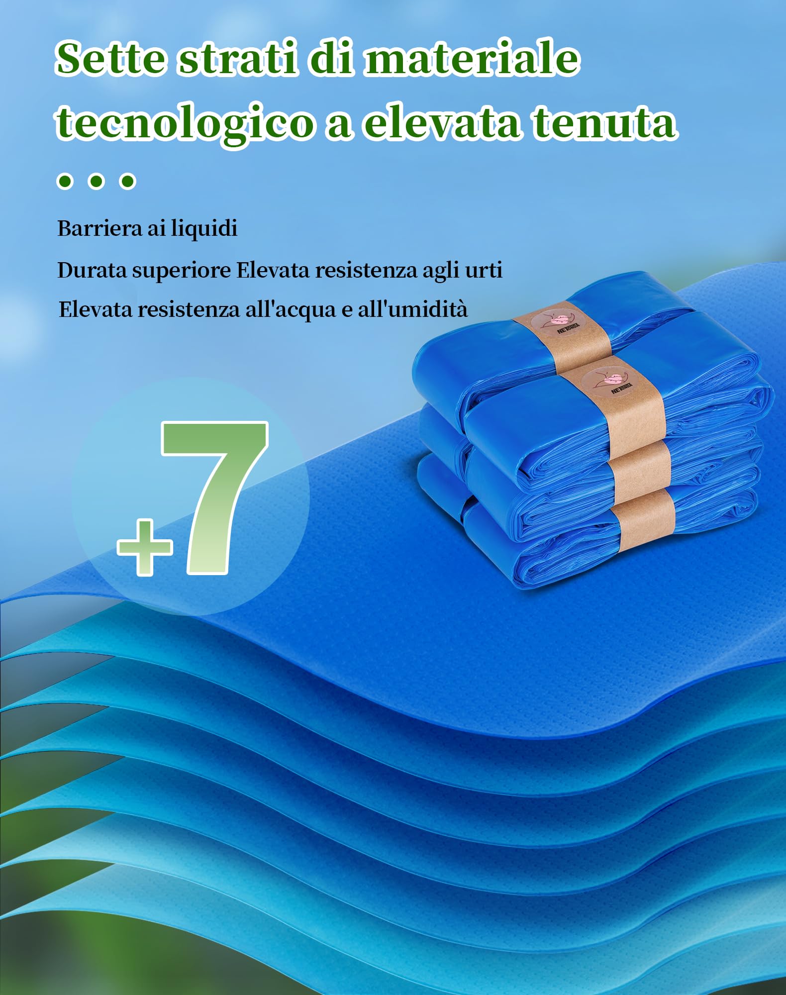 NETONDA 12 Pezzi Ricarica Mangiapannolini Ricariche Buste Mangiapannolini Ricambi Sacchetti Mangiapannolini Sacchi Compatibile con utti i secchielli per pannolini