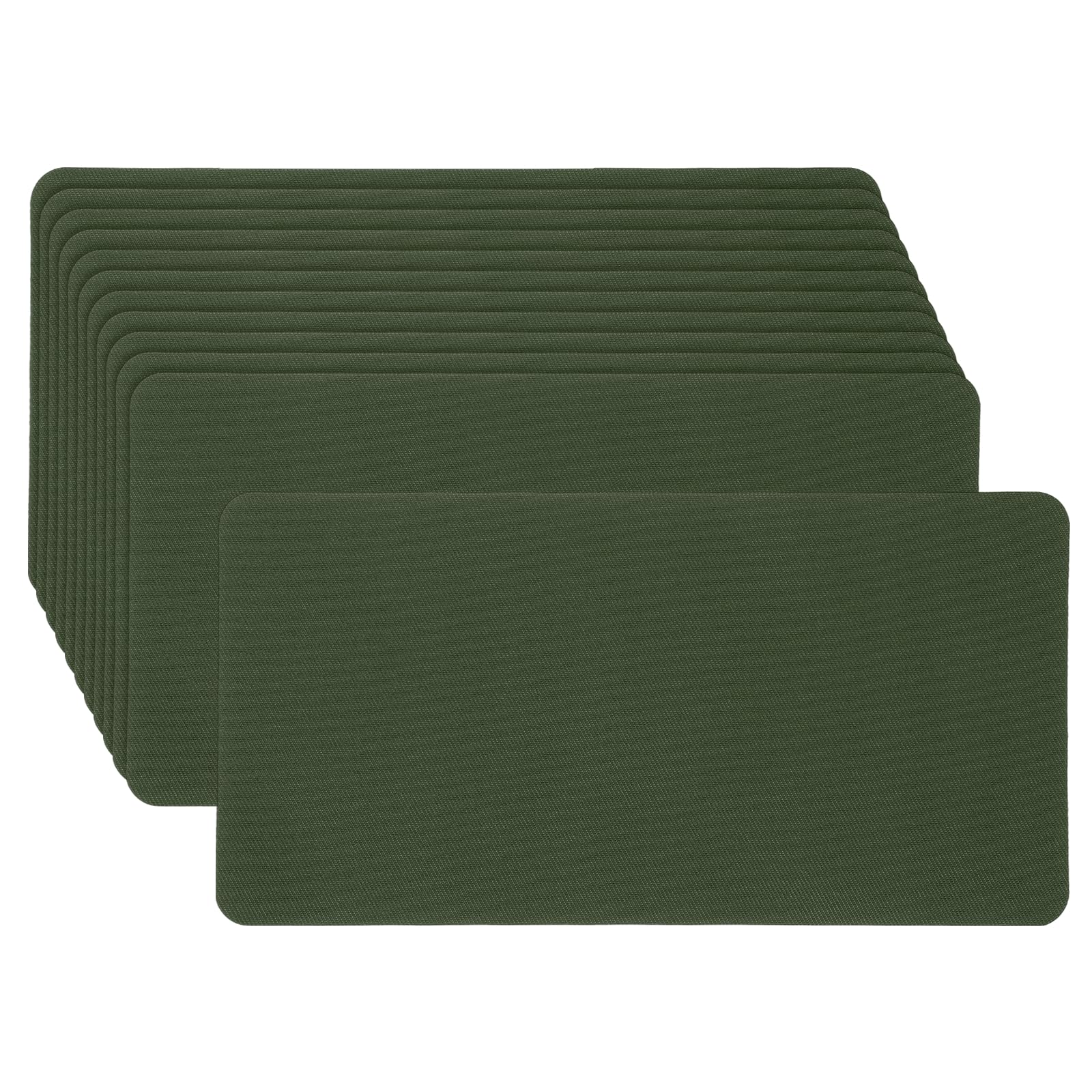 Écussons thermocollants en tissu vert 10 x 20 cm pour réparation de vêtements et mercerie