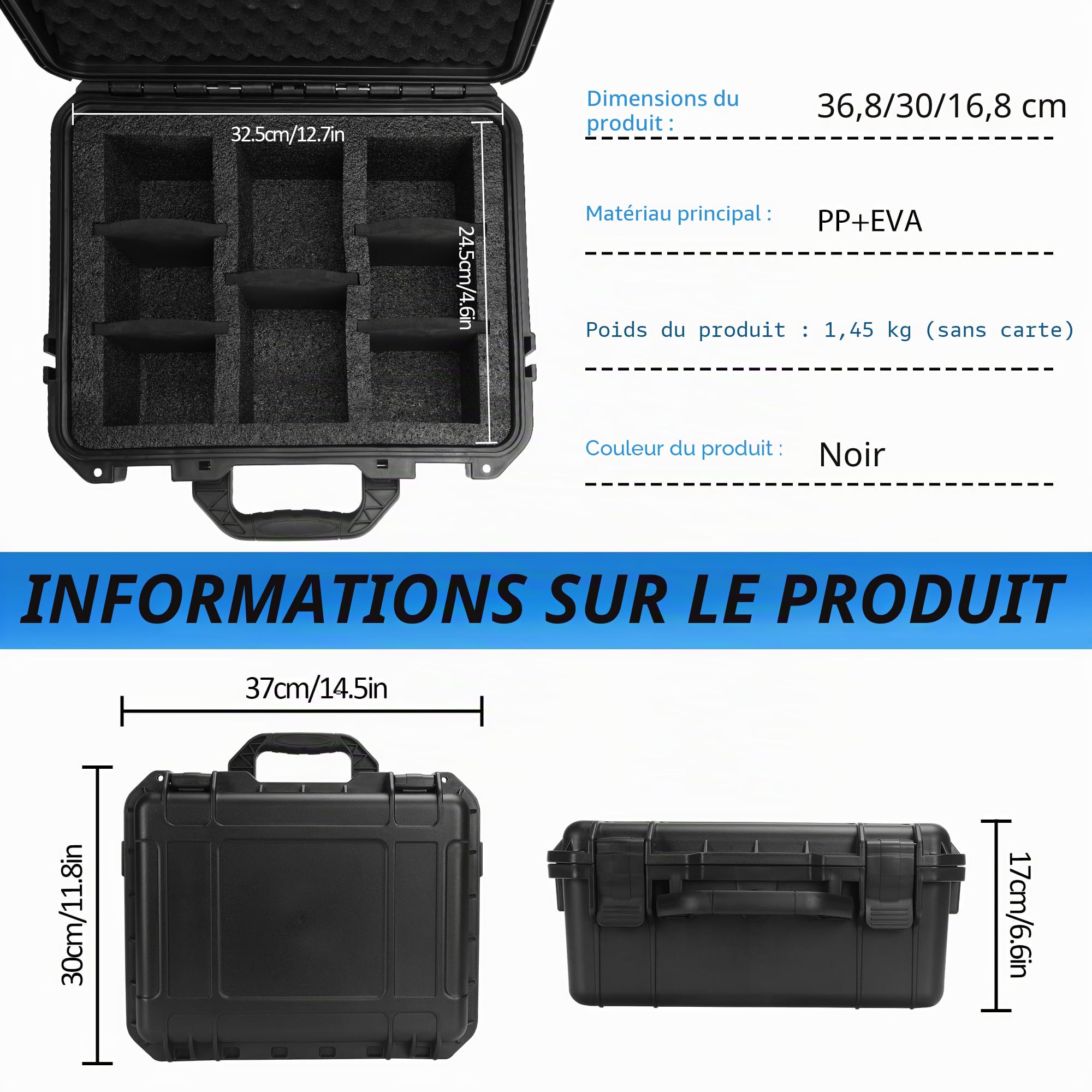 Top Loader Boîte de rangement pour Top Loaders 3" x 4" 35PT, boîte de rangement pour cartes classées avec cloisons amovibles, boîte Top Loader compatible avec les cartes à collectionner PSA