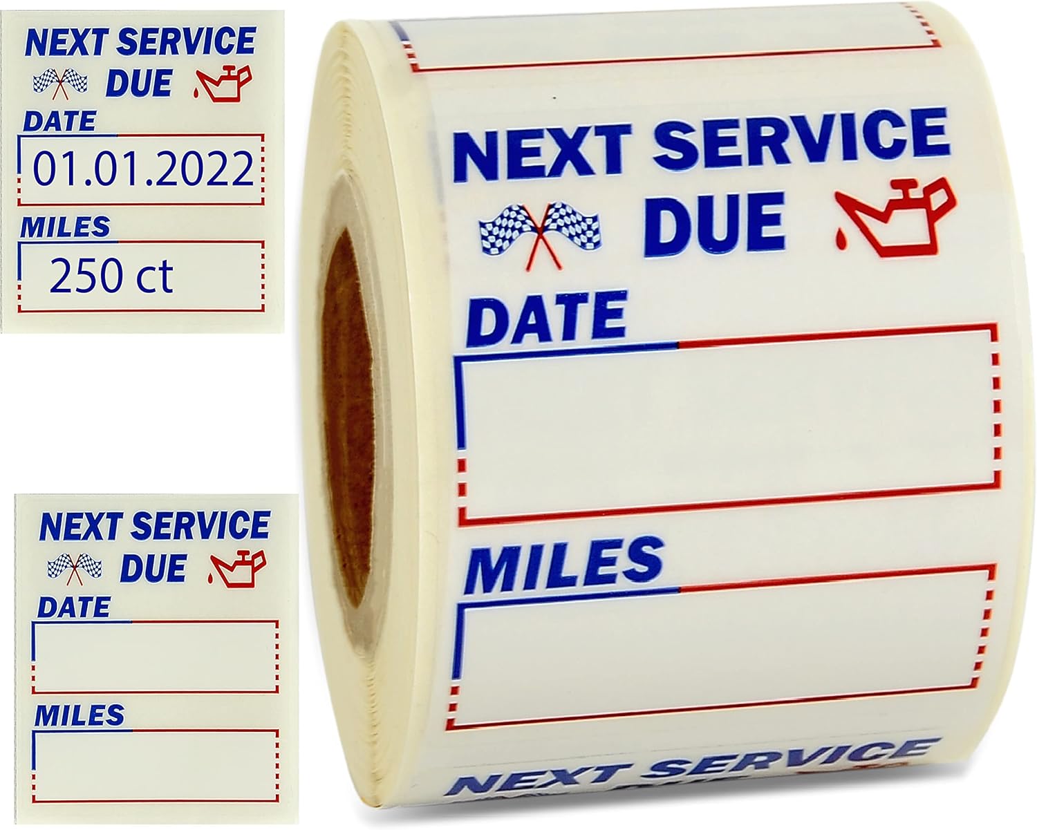 Seemy Oil Change Stickers 250/500ct 2" x 2" Clear Stickers Next